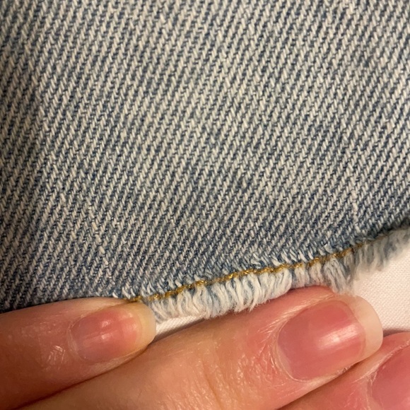 *SOLD*Distressed Mid-Rise Denim Cut-Offs - Picture 8 of 11